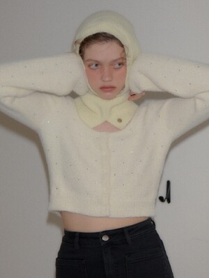 [1/3 예약배송] 살롱드욘 Twinkle Knit Cardigan_ Ivory SALON DE YOHN