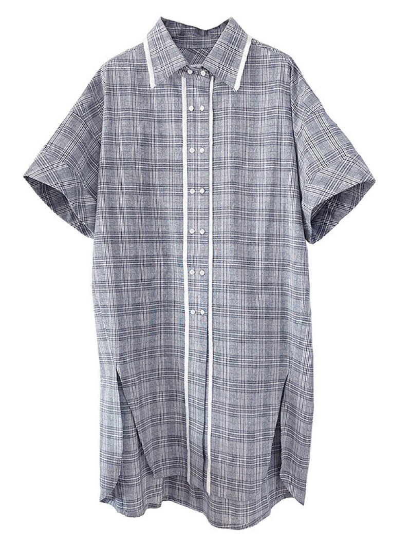 은주고 ANNA DOUBLE BTTN SHIRT BLUE EUNJUKOH